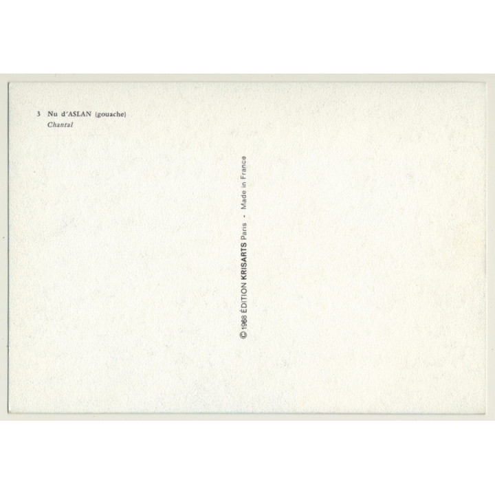 Aslan: Nude Pin-Up *3 Chantal / Risqué (Vintage Pin-Up PC ~1980s)