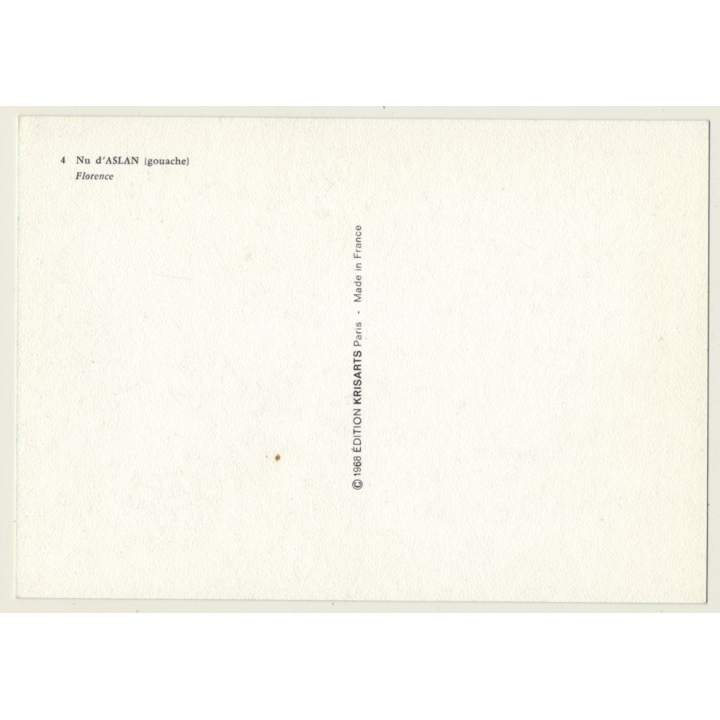 Aslan: Nude Pin-Up *4 Florence / Risqué (Vintage Pin-Up PC ~1980s)