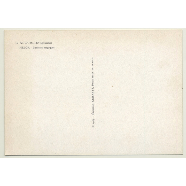 Aslan: Nude Pin-Up *16 Helga - Lunettes Magiques / Risqué (Vintage Pin-Up PC ~1980s)