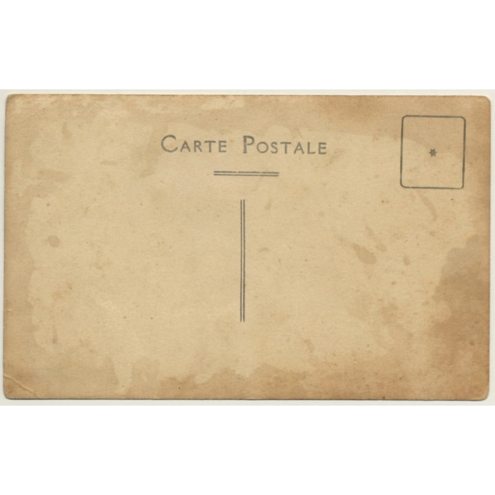 3 Guys In Propeller Plane - Sea - Ships / Funny Photomontage (Vintage RPPC ~1910s)