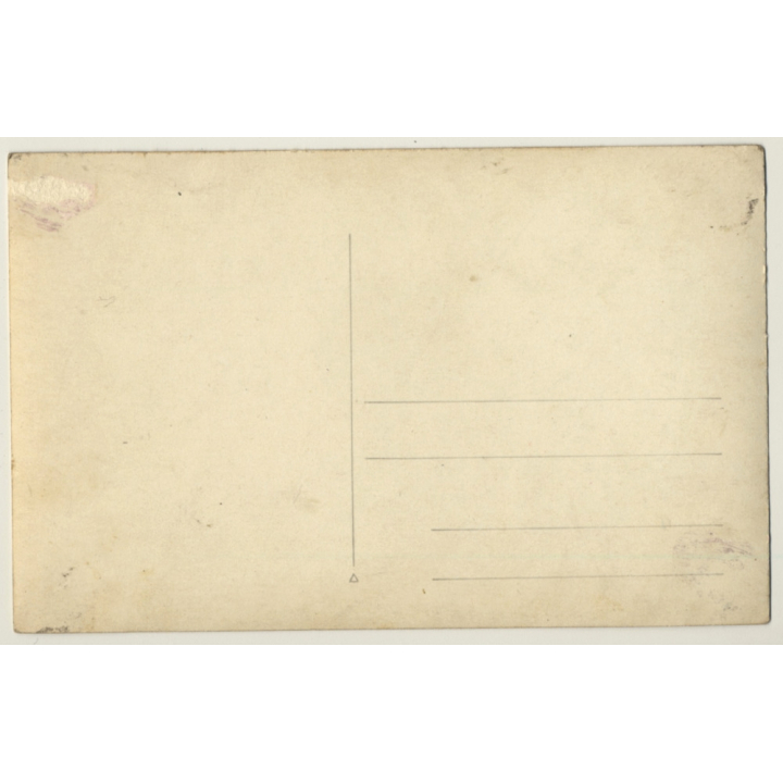 Master & Nude Maid Tied To Trestle / Hand Tinted - BDSM (Vintage RPPC ~1910s/1920s)