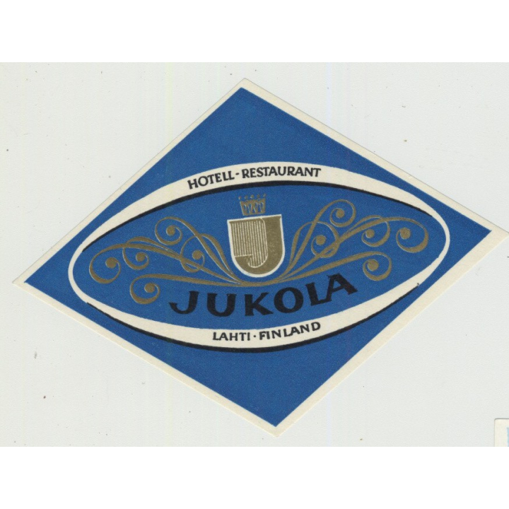 Hotell - Restaurant Jukola - Lahti / Finland (Vintage Luggage Label)