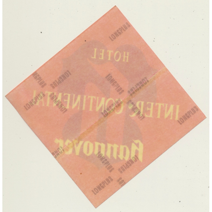 Hannover / Germany: Hotel Inter - Continental (Vintage Self Adhesive Luggage Label / Sticker)
