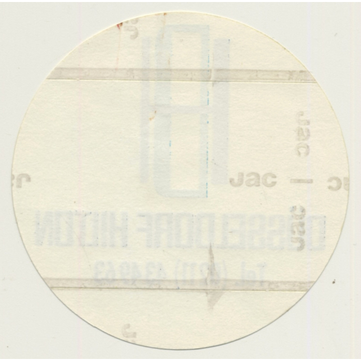 Düsseldorf / Germany: Hilton Hotel (Vintage Self Adhesive Luggage Label / Sticker)