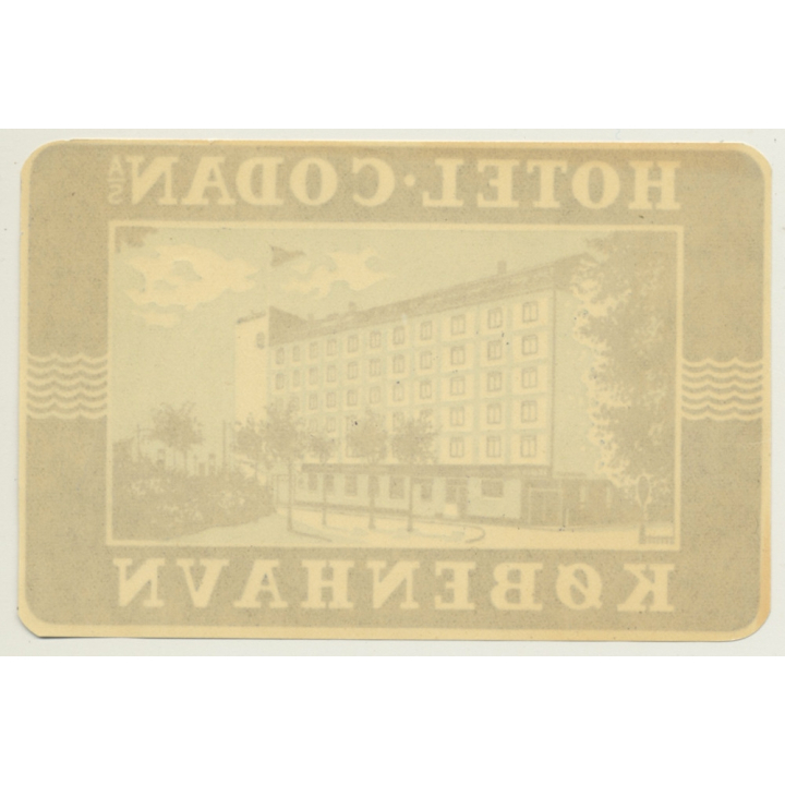 Copenhagen / Denmark: Hotel Codan A/S (Vintage Luggage Label ~1950s)