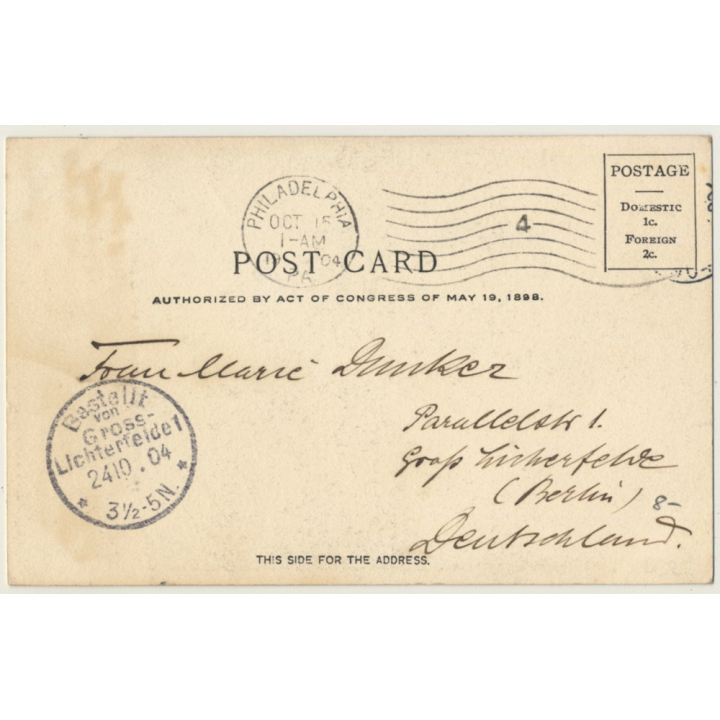 Philadelphia / USA: SOuth Broad Street (Vintage PC 1904)