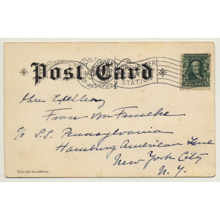 Boston / USA: Tremont Street From Park Street - Horse Carriage (Vintage PC 1905)