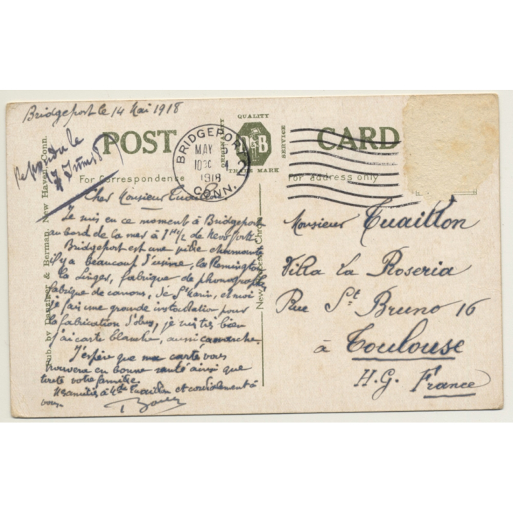 Bridgeport, Conn. / USA: The Warner Bros Co. (Vintage PC 1918)