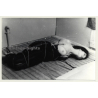 Brunette In Lacquer Dress / Rope Bondage - Breast Flash - BDSM (2nd Gen. Photo GDR ~1960s)