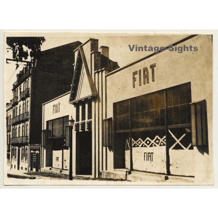 Lisbon / Portugal: FIAT Car Dealer *4 / Facade - Street View (2nd Gen. Photo ~1930s)