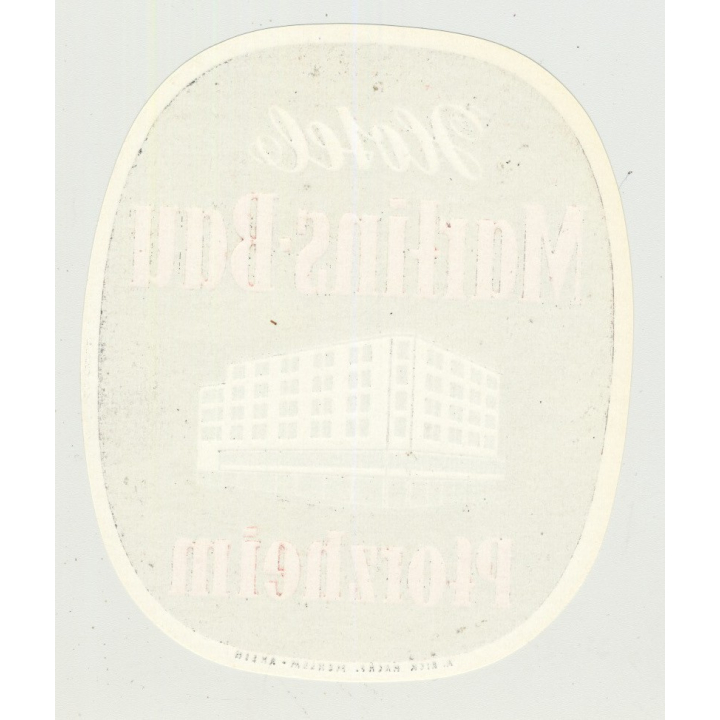 Hotel Martins-Bau - Pforzheim / Germany (Vintage Luggage Label)