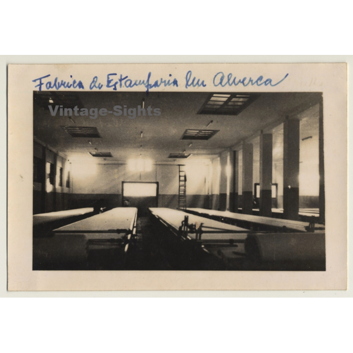 Alverca / Portugal: Car Body Press Shop *2 / Estamparia Coches (2nd Gen. Photo ~1930s)