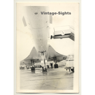 Concorde In Parking Position / Gangway (Vintage Photo ~1970s/1980s)