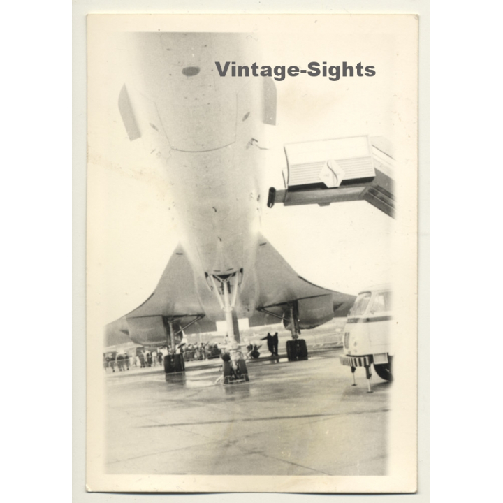Concorde In Parking Position / Gangway (Vintage Photo ~1970s/1980s)
