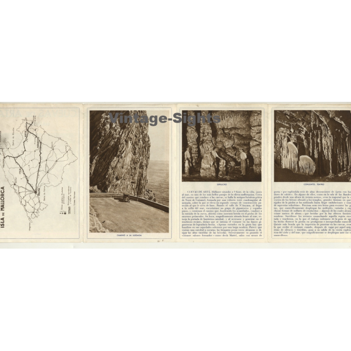 Cuevas De Artá / Mallorca (Vintage Multi Foldout Leaflet ~1950s)
