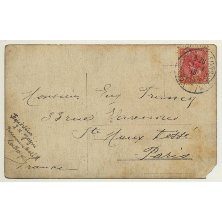 Belgium: E. Franco Charbons De Mariemont / Journaux Chez Joseph (Vintage RPPC 1915)