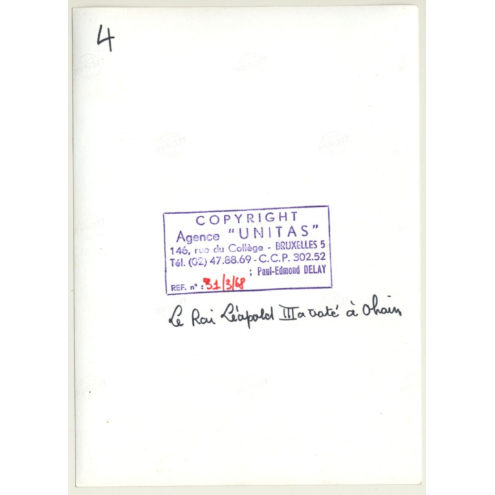 Belgium: Le Roi Léopold III À Voté À Ohain*2 (Vintage Press Photo1968)