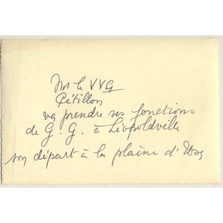 Léopoldville: Léo Pétillon Va Prendre Ses Fonctions De G.G. (Vintage Photo 1952)