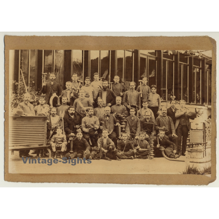 Belgium: Staff Of Plumbery / Plomberie - Kids - Tools - Flaschner (Vintage Photo ~1900s)
