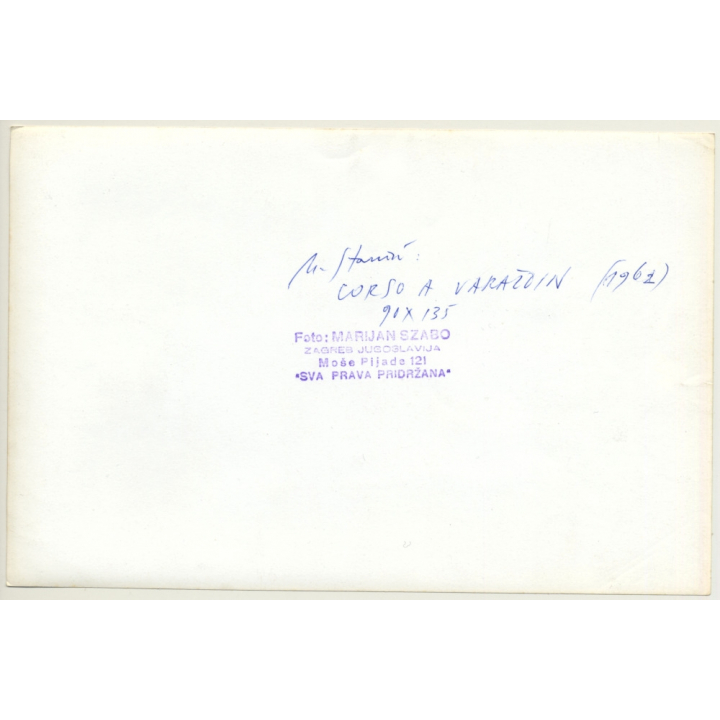 Marijan Szabo (1913-1967): Corso A Varatoin (1962) By Staniú (Vintage Photo)