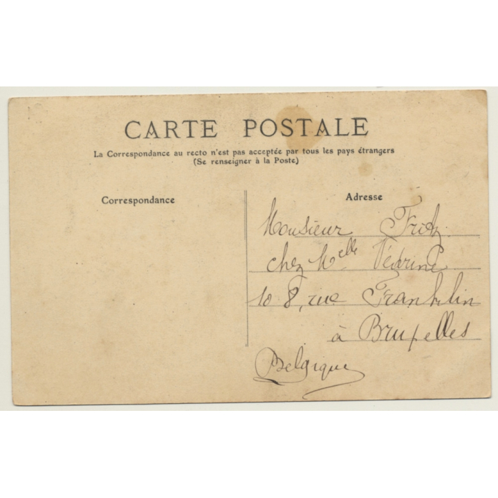 Petite French Nude On Stool / Turban - Boudoir (Vintage PC ~1910s/1920s)