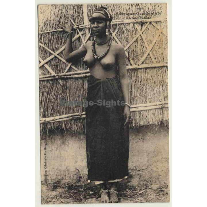 Collection Fortier: Jeune Foulah *1 / Semi Nude - Ethnic (Vintage PC ~ 1910s)
