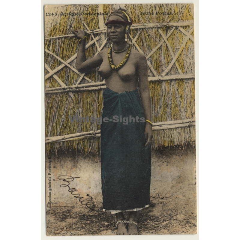 Collection Fortier: Jeune Foulah *2 / Semi Nude - Ethnic (Vintage PC ~ 1910s)