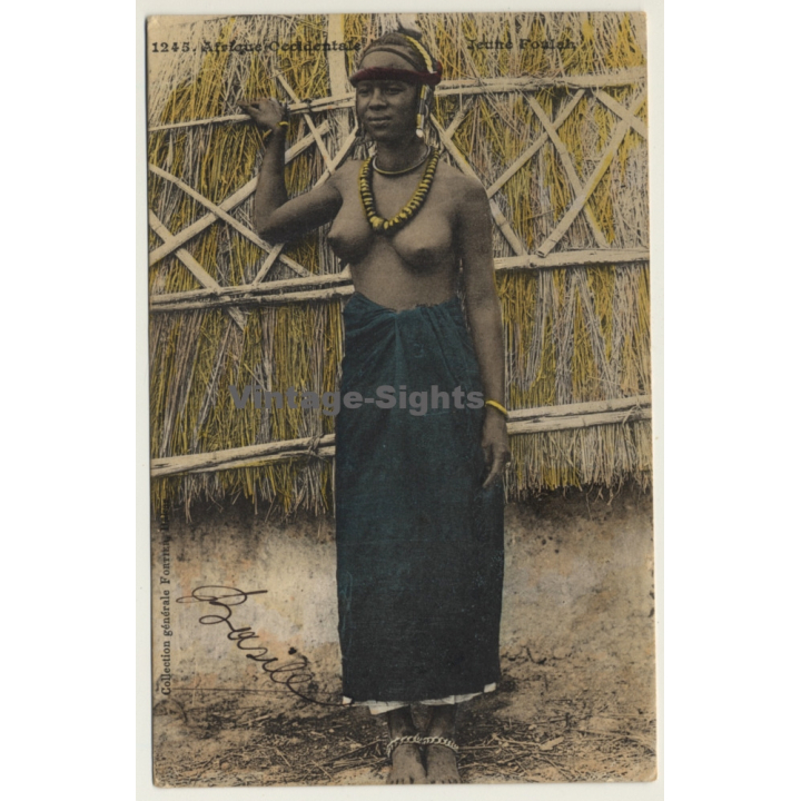 Collection Fortier: Jeune Foulah *2 / Semi Nude - Ethnic (Vintage PC ~ 1910s)