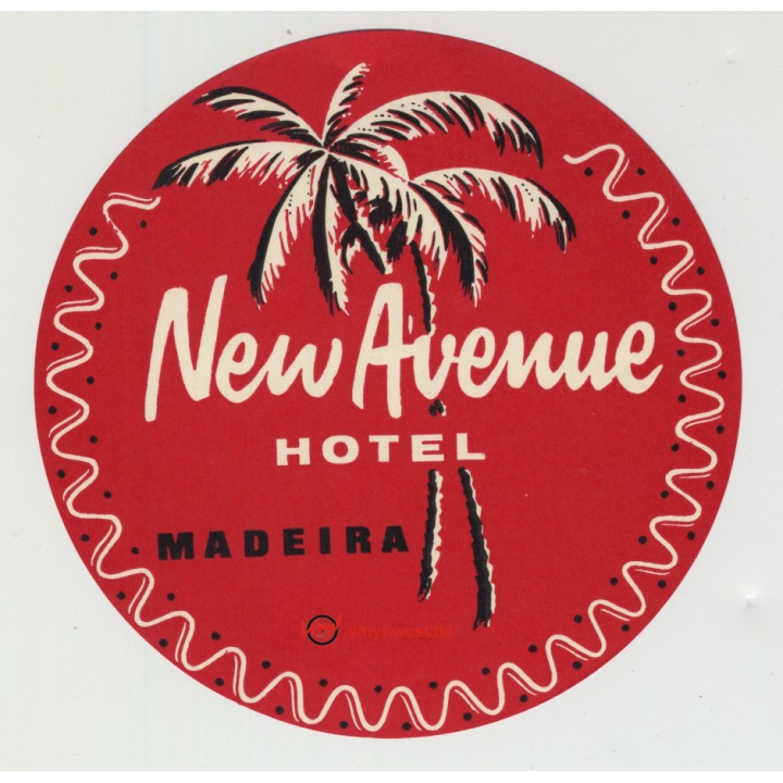 New Avenue Hotel - Madeira / Portugal (Vintage Luggage Label)