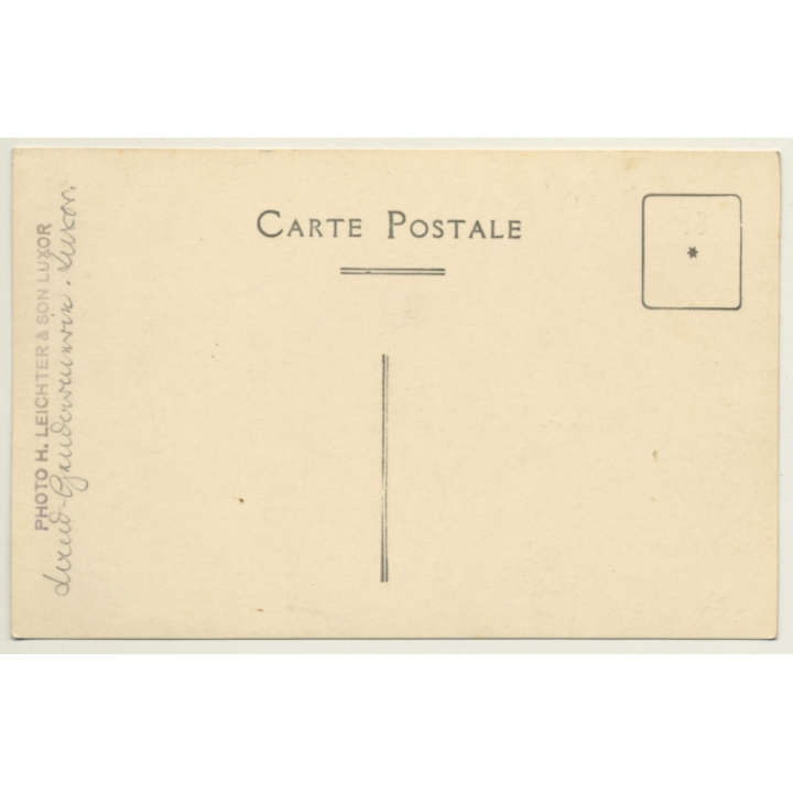 Luxor / Egypt: Gendarmerie On Camels / Street Scene (Vintage RPPC  ~1930s)