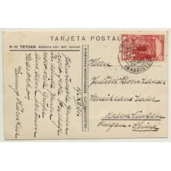 Tetuan / Morocco: Calle Sidi Ali Ben - Mosque - Donkey (Vintage RPPC 1931)