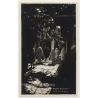 Tetuan / Morocco: Barrio Moro - Street Scene - Burqa (Vintage RPPC ~1930s)