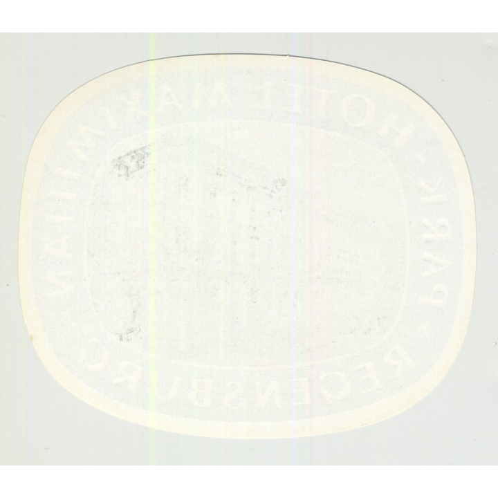 Park-Hotel Maximilian - Regensburg / Germany BLUE (Vintage Luggage Label)