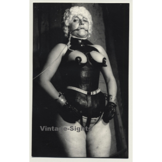 Mature Woman In Fetish Corset *1 / Nipple Tassils - BDSM (Vintage Photo GDR ~ 1960s)