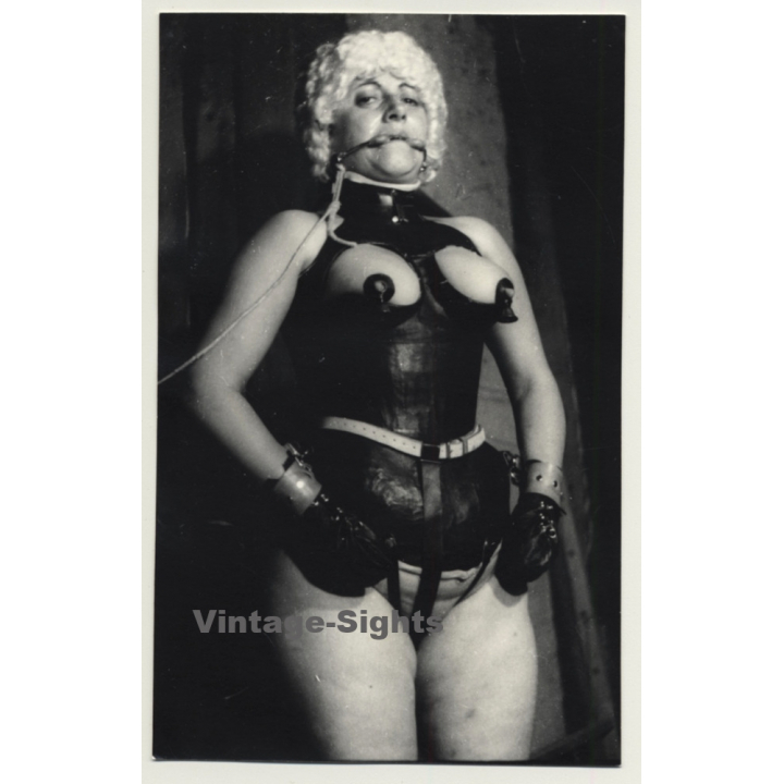 Mature Woman In Fetish Corset *1 / Nipple Tassils - BDSM (Vintage Photo GDR ~ 1960s)
