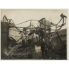 Saint Denis: Terrible Incendie / Usine De Broyage - Pompiers (Vintage Press Photo ~1930s)