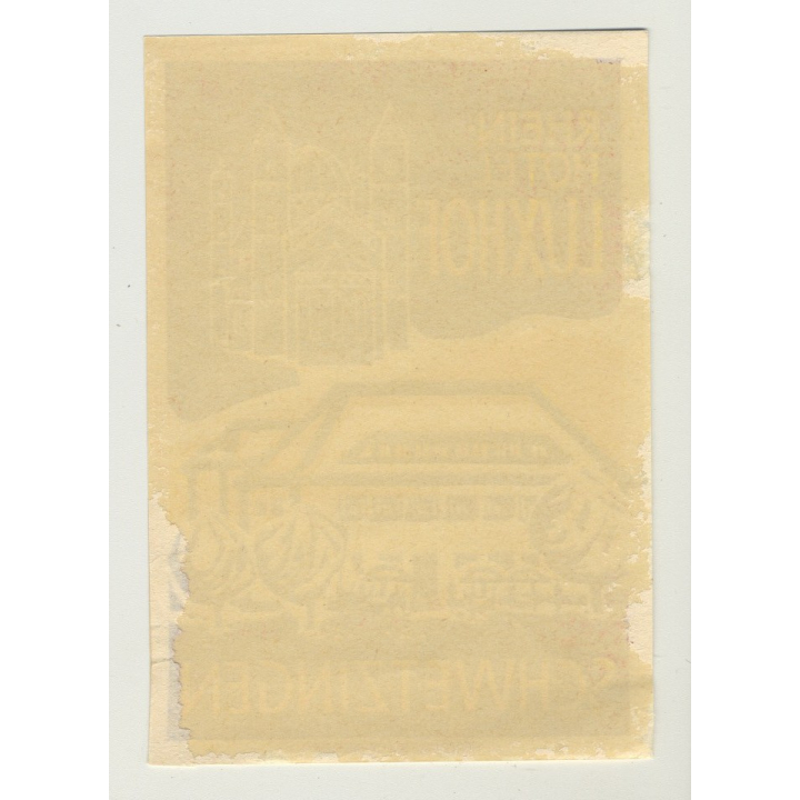 Rhein-Hotel Luxhof - Schwetzingen / Germany (Vintage Luggage Label)