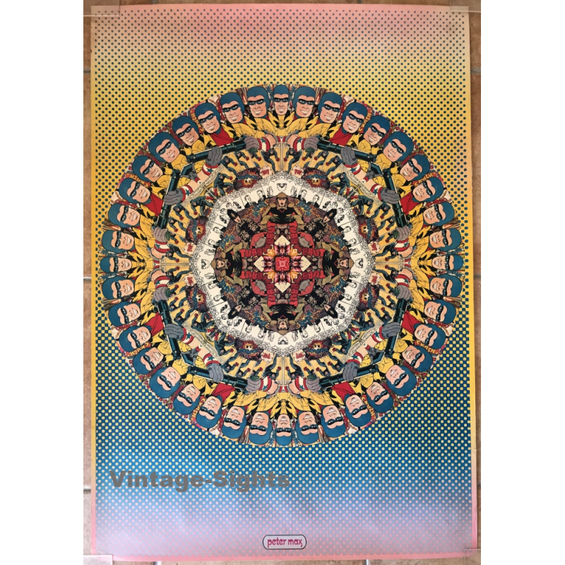 Peter Max: Captain Midnight (Vintage A1 Psychedelic Poster 1960s/1970s)