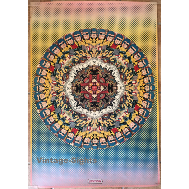 Peter Max: Captain Midnight (Vintage A1 Psychedelic Poster 1960s/1970s)