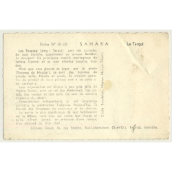Sahara: Le Targui - Touareg - Ekerbey - Turban (Vintage RPPC Ethnic)