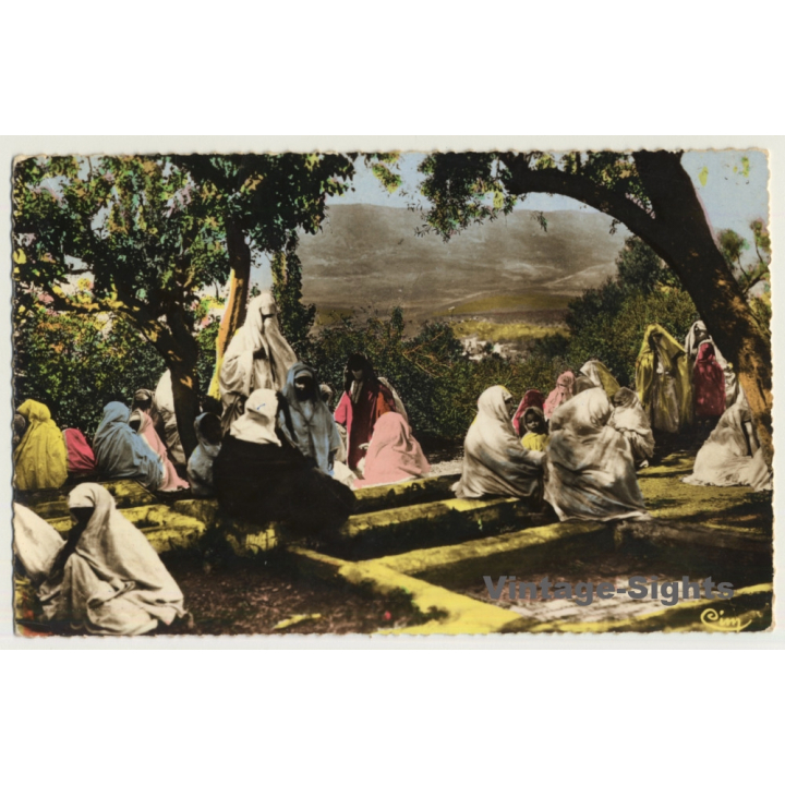 Scènes Et Types Du Maroc: Dans Le Cimetière Musulman (Vintage RPPC Ethnic)