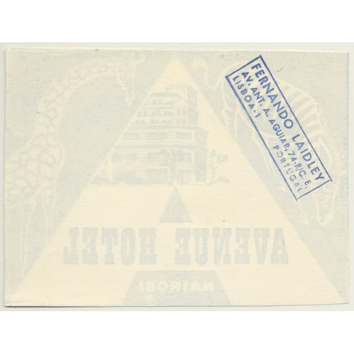 Nairobi / Kenya: Avenue Hotel (Vintage Luggage Label)