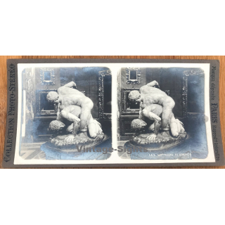 Paris: Le Baiser Luxembourg / Rodin Museum (Vintage Stereo Photo ~ 1900-1920)