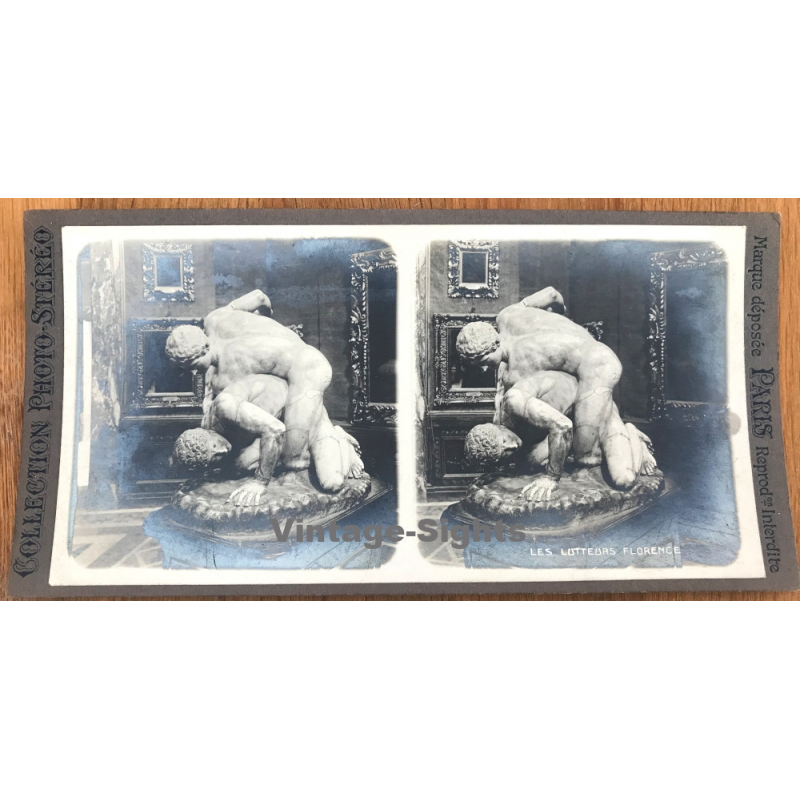 Paris: Le Baiser Luxembourg / Rodin Museum (Vintage Stereo Photo ~ 1900-1920)