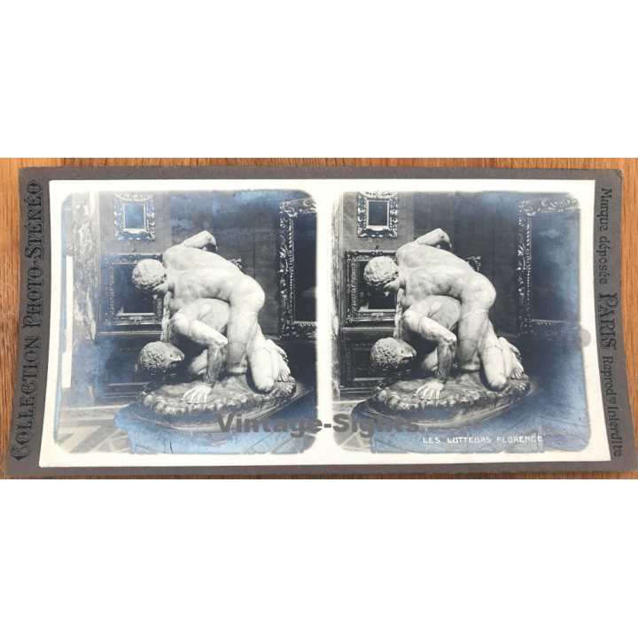 Paris: Le Baiser Luxembourg / Rodin Museum (Vintage Stereo Photo ~ 1900-1920)