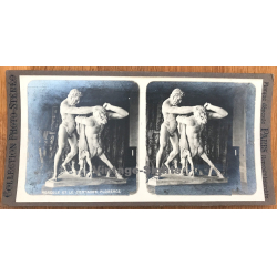 Hercule Et Le Centaure Florence / Museum - Statue (Vintage Stereo Photo ~ 1900-1920)
