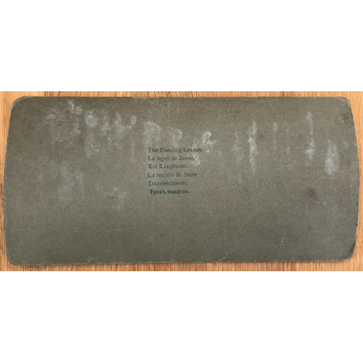 R.Y: Young: The Dancing Lesson / Kids (Vintage Stereo Photo 1900)