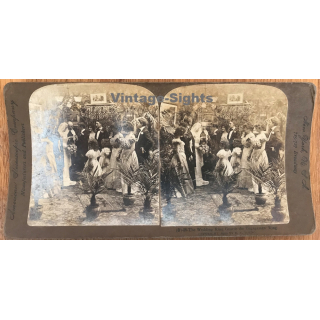 The Wedding Ring Guards The Engagement Ring (Vintage Stereo Photo 1900)