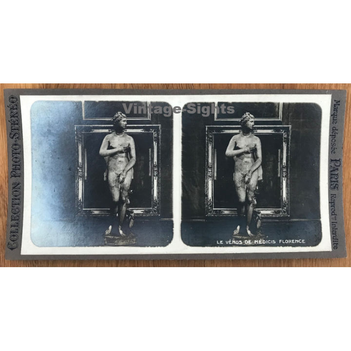 Florence: Le Vénus De Médicis / Statue (Vintage Stereo Photo ~1900/1920)