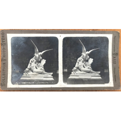 Musée De Luxembourg / Paris: L'Immoralité / Statue (Vintage Stereo Photo ~1900/1920)